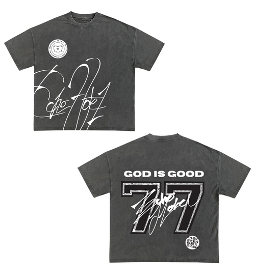 God is good baggy tee.-preorder